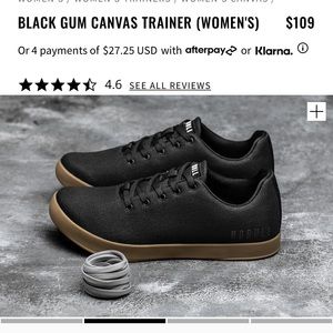 No Bull Project Black Gum Canvas Trainer